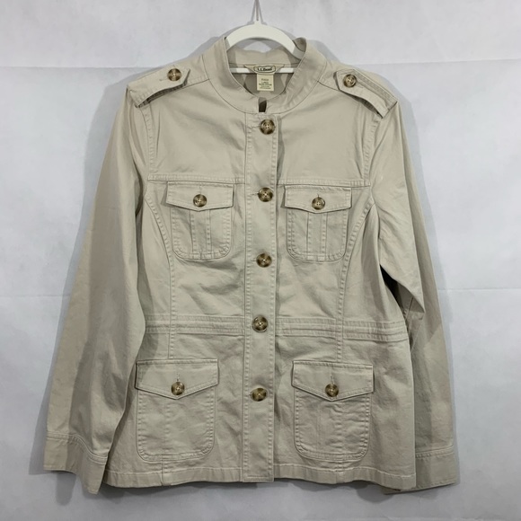 L.L. Bean Jackets & Blazers - LL. Bean Woman's Freeport Field Jacket Size L Tan